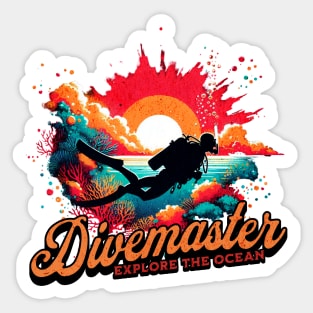 Divemaster Scuba Diver Design Sticker